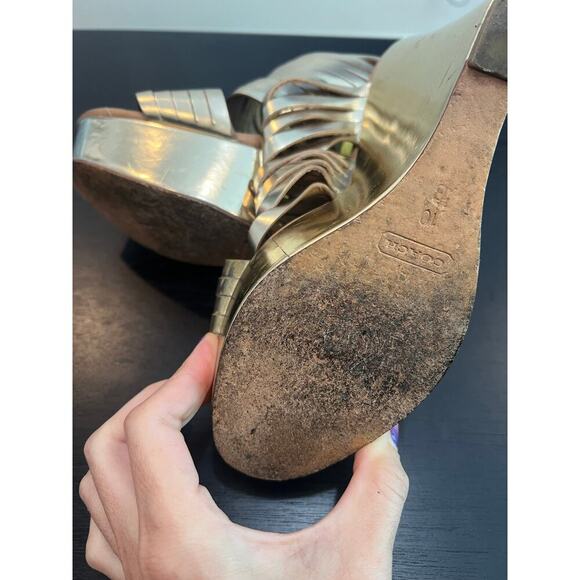 Coach Petuna Gold Wedges - Picture 10 of 13